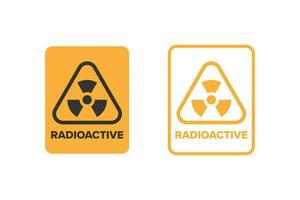 nucleair straling radioactief icoon teken ontwerp vector, straling risico icoon bord vector