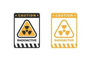 nucleair straling radioactief icoon teken ontwerp vector, straling risico icoon bord vector