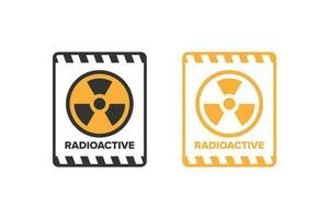 nucleair straling radioactief icoon teken ontwerp vector, straling risico icoon bord vector