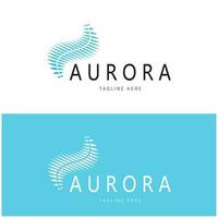 Aurora logo ontwerp icoon illustratie vector sjabloon