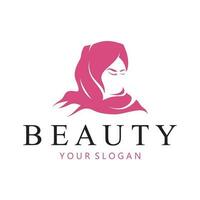 muslimah hijab logo sjabloon vector illustratie ontwerp-vector