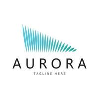 Aurora logo ontwerp icoon illustratie vector sjabloon