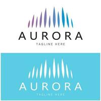 Aurora logo ontwerp icoon illustratie vector sjabloon