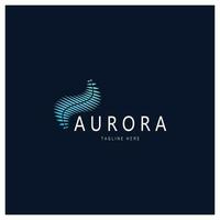 Aurora logo ontwerp icoon illustratie vector sjabloon