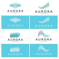 Aurora logo ontwerp icoon illustratie vector sjabloon