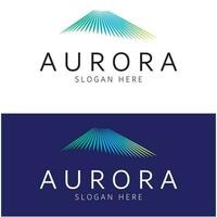 Aurora logo ontwerp icoon illustratie vector sjabloon