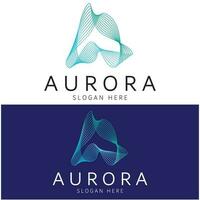 Aurora logo ontwerp icoon illustratie vector sjabloon