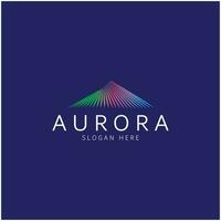 Aurora logo ontwerp icoon illustratie vector sjabloon