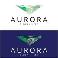 Aurora logo ontwerp icoon illustratie vector sjabloon