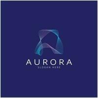 Aurora logo ontwerp icoon illustratie vector sjabloon