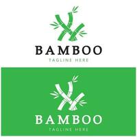 bamboe logo sjabloon vector pictogram illustratie ontwerp