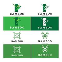 bamboe logo sjabloon vector pictogram illustratie ontwerp