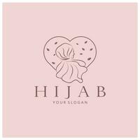 muslimah hijab logo sjabloon vector illustratie ontwerp-vector