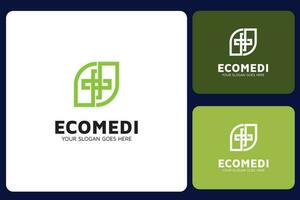 eco medisch logo ontwerp sjabloon vector