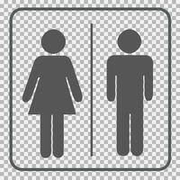 wc teken icoon. Toiletten icoon unisex.toilet symbool. vector Mens en vrouw pictogrammen.