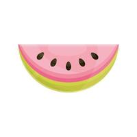 tropisch plakje watermeloen fruit vers voedsel plat stijlicoon vector