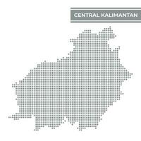 stippel kaart van centraal Kalimantan is een provincie van Indonesië vector