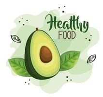 gezonde voedingsposter met avocado