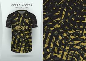 achtergrond voor sport- Jersey, voetbal Jersey, rennen Jersey, racing Jersey, goud en zwart grunge zigzag patroon. vector