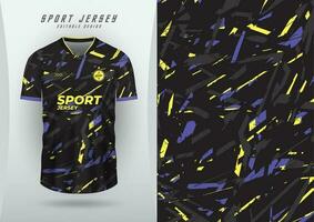achtergrond voor sport- Jersey, voetbal Jersey, rennen Jersey, racing Jersey, Purper en geel patroon, zwart tonen. vector