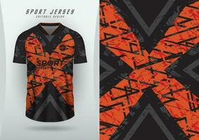 achtergrond voor sport- Jersey, voetbal Jersey, rennen Jersey, racing Jersey, zwart en oranje patroon. vector