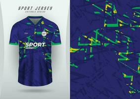 achtergrond voor sport- Jersey, voetbal Jersey, rennen Jersey, racing Jersey, blauw-groen-geel grunge patroon. vector