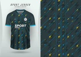 achtergrond voor sport- Jersey, voetbal Jersey, rennen Jersey, racing Jersey, patroon, donder geel en blauw, donker grijs tonen. vector