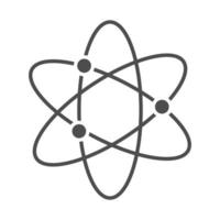 wetenschap molecuul atoom chemie lijn stijlicoon vector