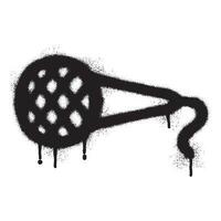 microfoon graffiti met zwart verstuiven verf vector