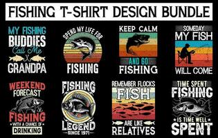 visvangst wijnoogst t-shirt ontwerp bundel, visvangst t overhemd ontwerp bundel, visvangst wijnoogst t overhemd verzameling vector