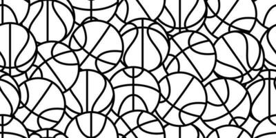 zwart wit basketbal naadloos patroon vector