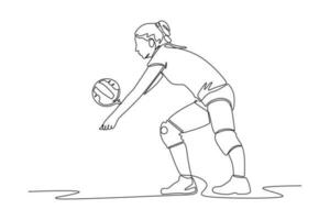 doorlopend een lijn tekening jeugd sport- concept. single lijn trek ontwerp vector grafisch illustratie.