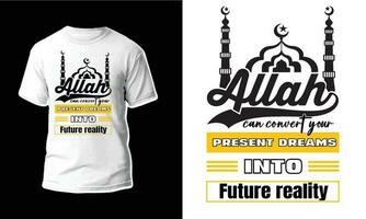 Islamitisch t-shirt ontwerp voor de trouw vector