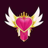 schattig kleurrijk hart spel logo insigne sjabloon vector