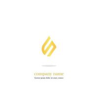logo icoon ontwerp brief s water druppeltje vorm oranje goud luxe kleur voor elegant water bedrijf gemakkelijk monogram eps 10 vector
