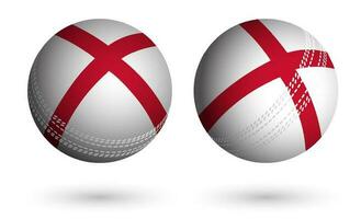 krekel bal in realistisch stijl in kleuren van Engeland vlag. zomer team sport. vector Aan wit achtergrond