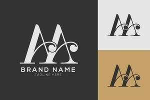 aa brief gecombineerd logo ontwerp monogram vector illustratie