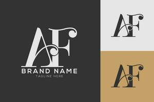 af brief gecombineerd logo ontwerp monogram vector illustratie