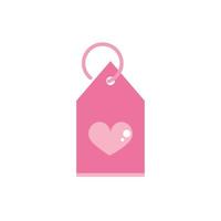 happy Valentijnsdag tag prijs hart romantisch roze ontwerp vector