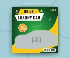 luxe auto huur sociaal media uitverkoop of tijdlijn post Promotie reclame web banier ontwerp sjabloon vector