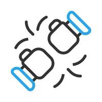 boksen icoon duokleur blauw zwart kleur sport symbool illustratie. vector