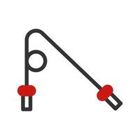 springen touw icoon duotoon rood zwart kleur sport symbool illustratie. vector