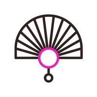 ventilator icoon duokleur roze zwart kleur Chinese nieuw jaar symbool perfect. vector