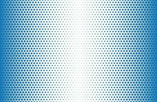 zeshoekig blauw halftone patroon vector