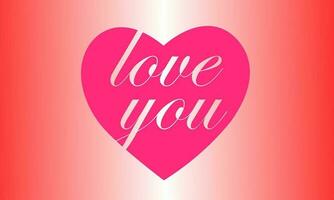 berichten liefde u Aan hart vorm tonen liefde en passie. roze hart met tekst Aan glimmend rood achtergrond. vector