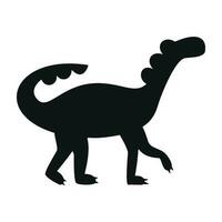 vlak vector silhouet illustratie van shunosaurus dinosaurus