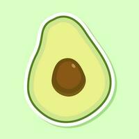 avocado sticker illustratie vector