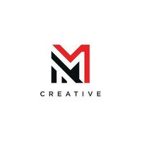 brief m logo ontwerp vector met modern creatief idee concept