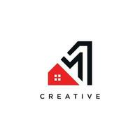 brief m logo ontwerp vector met modern creatief idee concept