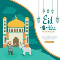 eid al adha sociale media vector